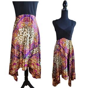 Y2K Signature by Robbie Bee Fit and Flare Handkerchief Hem Satin Dress Size 8P